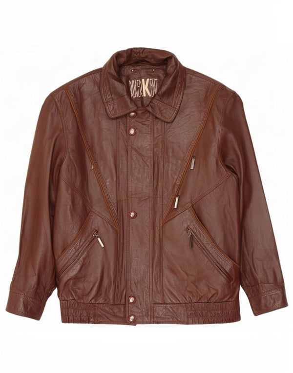 Roger Kent Ανδρικό Δερμάτινο Μπουφάν UK 40 Large Brown