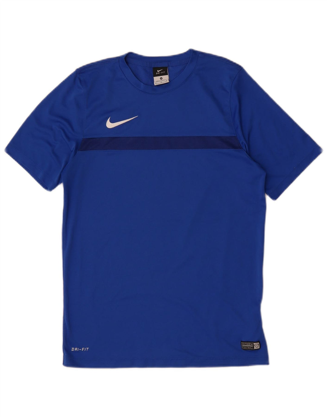 NIKE Dri Fit T-shirt top mellemblå polyester til mænd