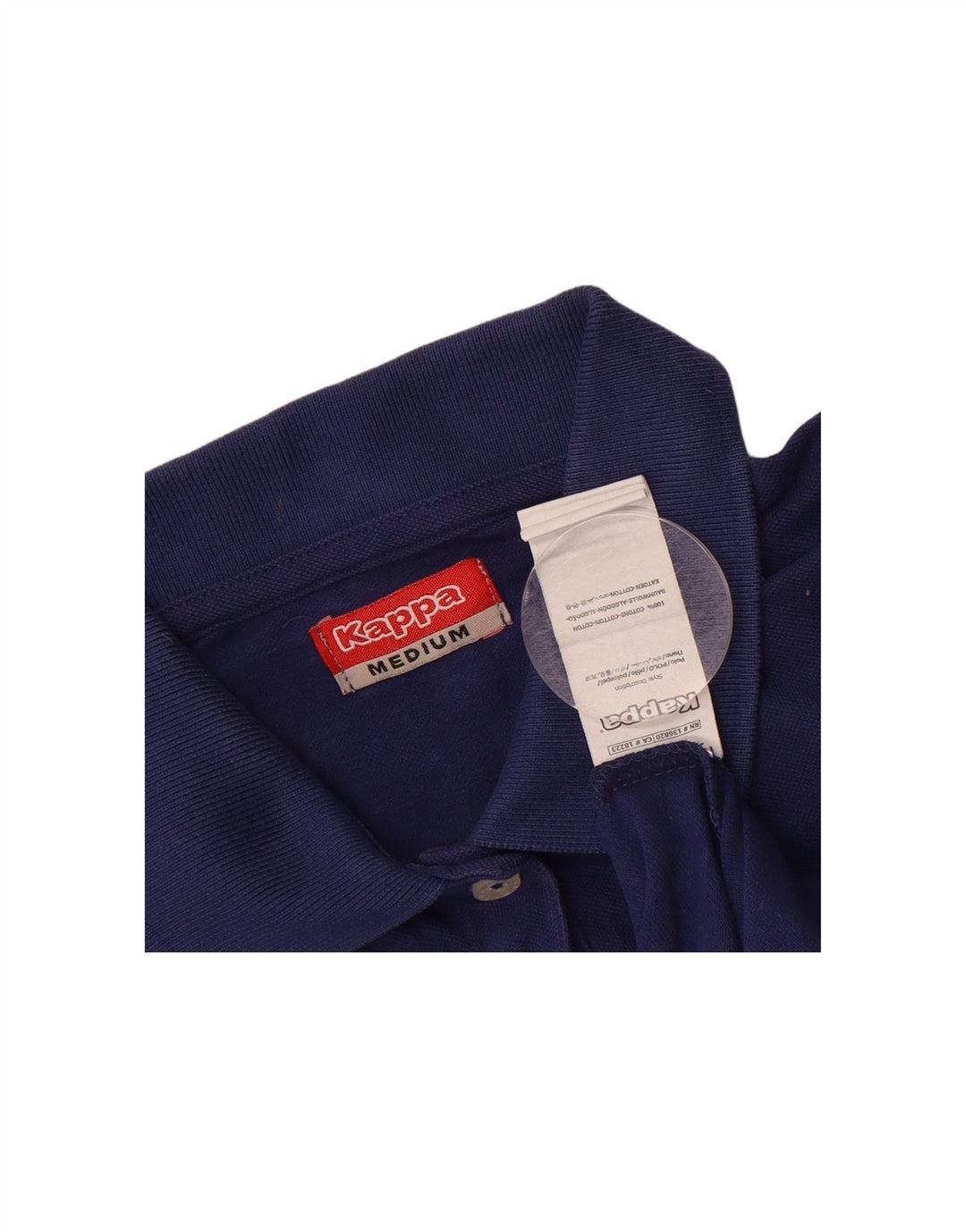 KAPPA Womens Polo Shirt UK 14 Medium Navy Blue Cotton Vintage Kappa and Second-Hand Kappa from Messina Hembry 
