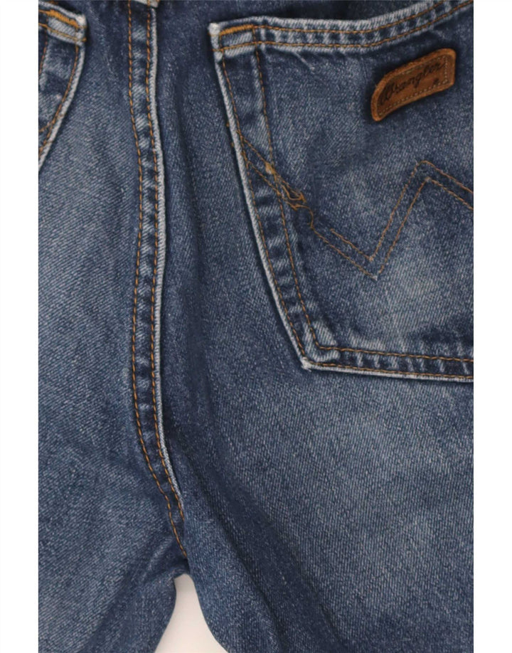 Wrangler Mens Straight Jeans W33 L30 Azul Algodão