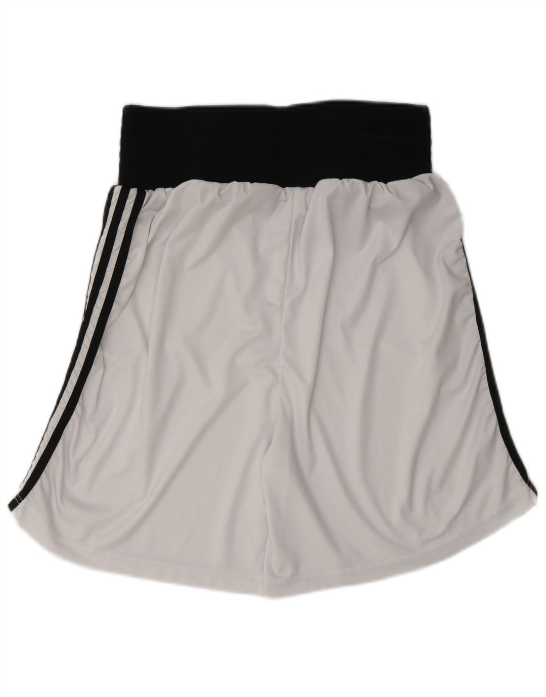 Pantaloncini sportivi Adidas da uomo in poliestere color block bianco medio