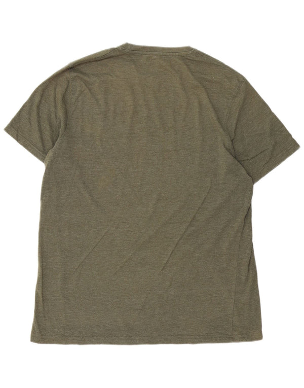 Mountain Warehouse Mens Graphic T-Shirt Top Large Green Cotton