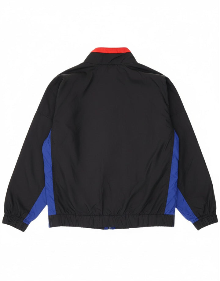 NIKE Boys Pullover Tracksuit Top 7-8 Years Small Black Colourblock