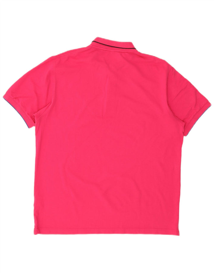 Sun68 Mens Polo Shirt 2XL Pink Cotton
