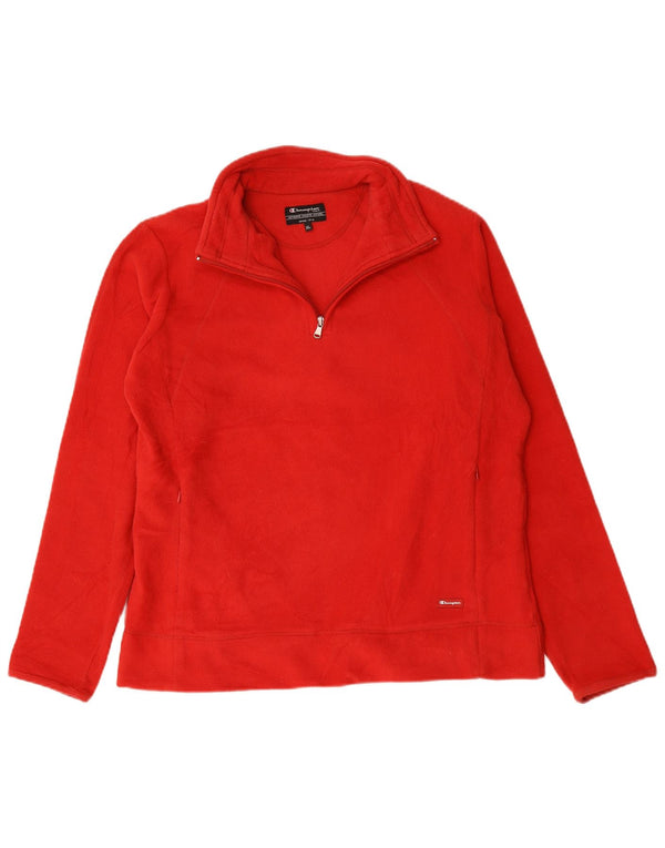 Champion Damen-Fleecepullover mit Reißverschluss, UK 18, XL, Rot, Polyester