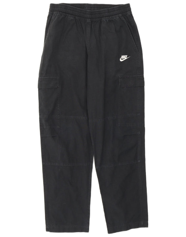 Pantaloni cargo dritti da uomo Nike Small W29 L28 cotone nero