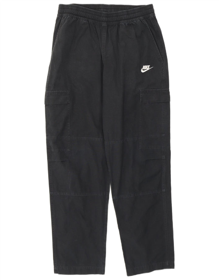 Nike Mens Straight Cargo Trousers Small W29 L28 Black Cotton