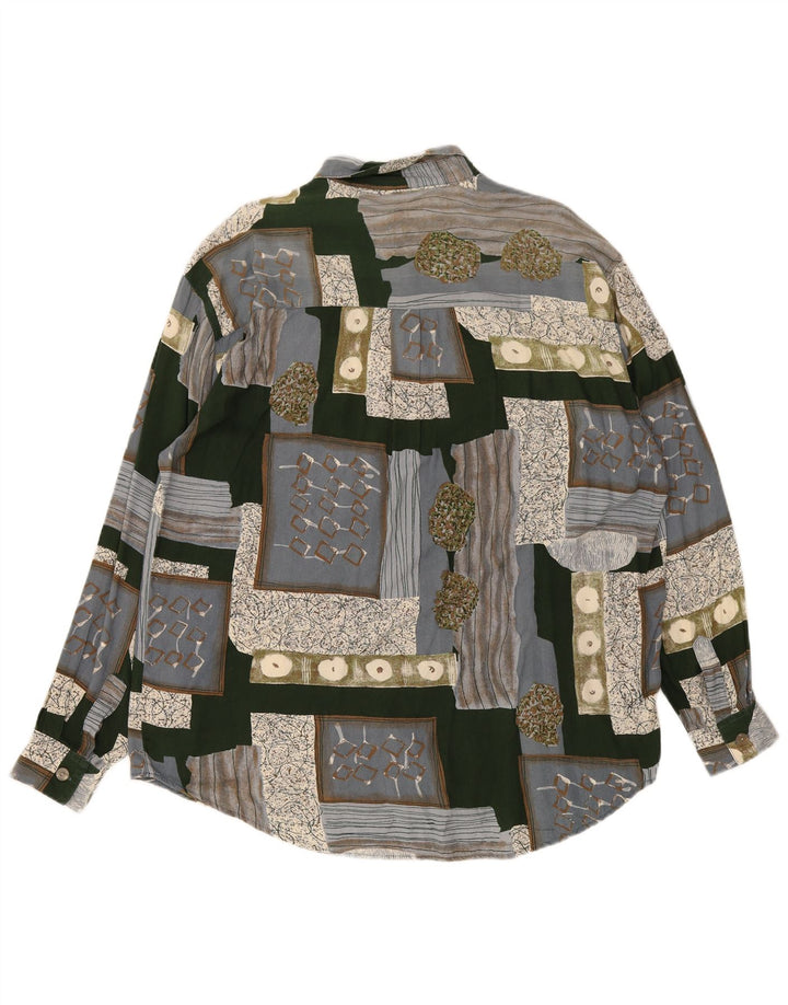 Happy Life Chemise Homme Taille 43/44 XL Gris Patchwork Viscose