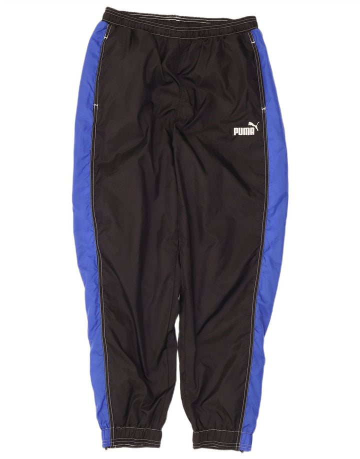 Puma Mens Tracksuit Trousers Joggers Medium  Black Colourblock Polyamide