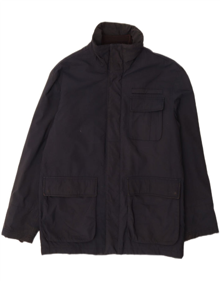 FAY Mens Utility Jacket UK 38 Medium Navy Blue Polyester
