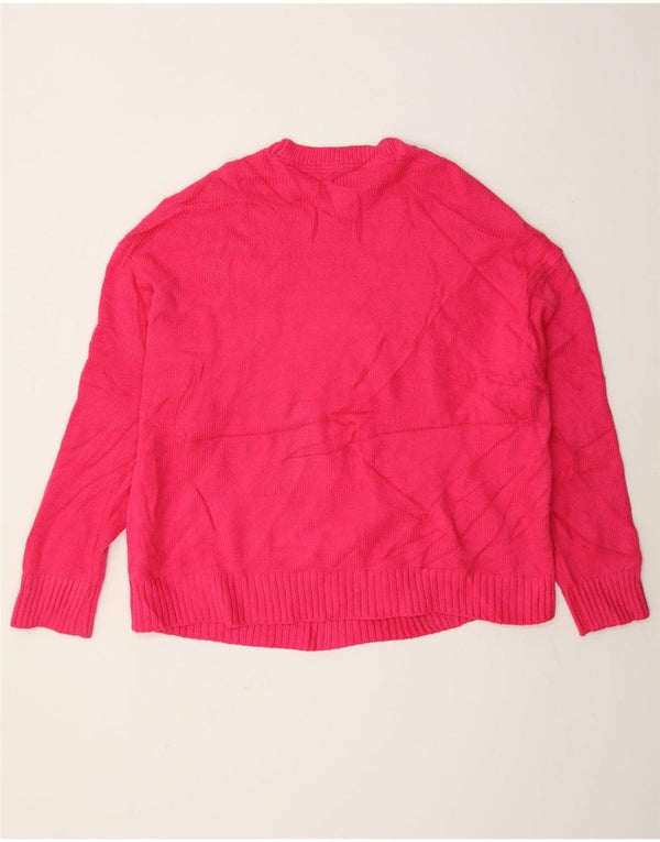 Maglione maglione girocollo da donna Tommy Hilfiger UK 18 XL Acrilico rosa
