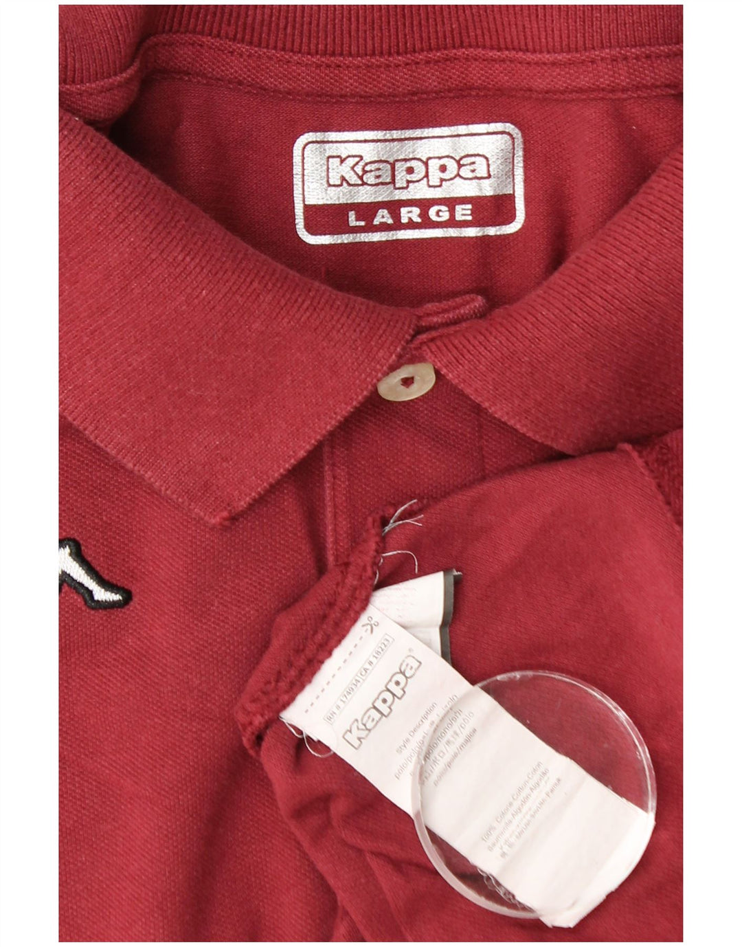 Polo Kappa Uomo Large Rossa In Cotone