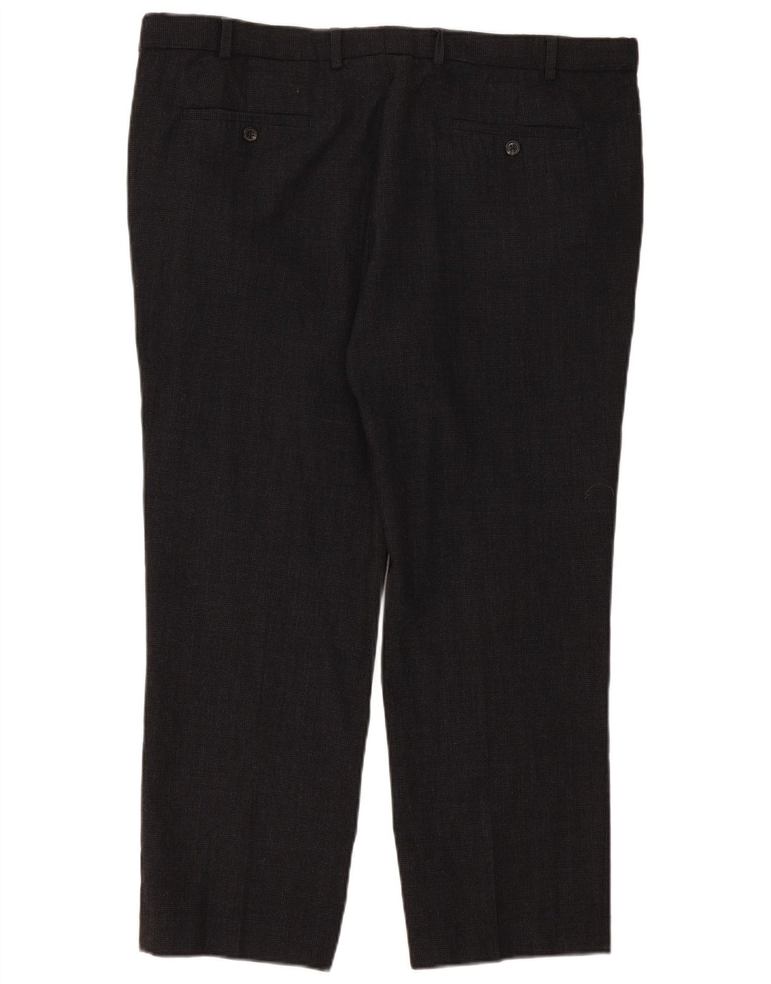 Marks & Spencer Mens Tailored Fit Straight Suit Trousers W42 L29 Grey Check