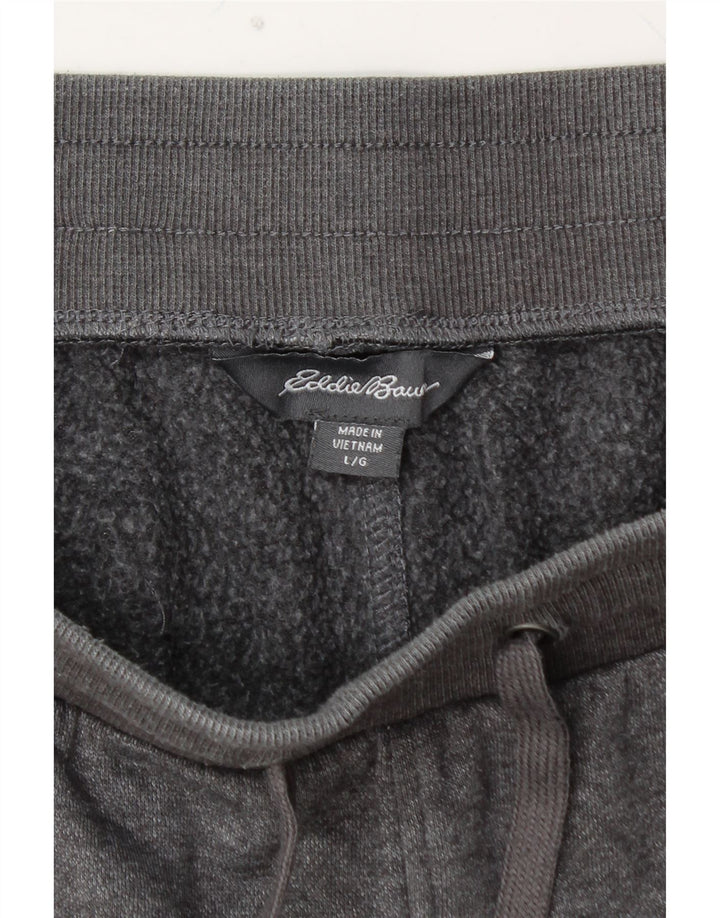 EDDIE BAUER Mens Tracksuit Trousers Joggers Large  Grey Cotton