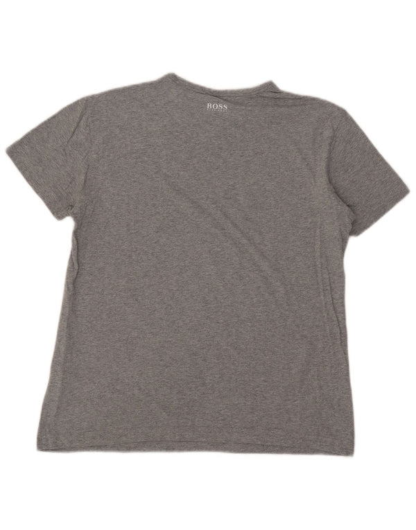 Hugo Boss Hombre Camiseta Top Small Gris Algodón