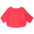 Benetton Womens Crop Oversized bluse Top IT 44 Medium Pink Viscose