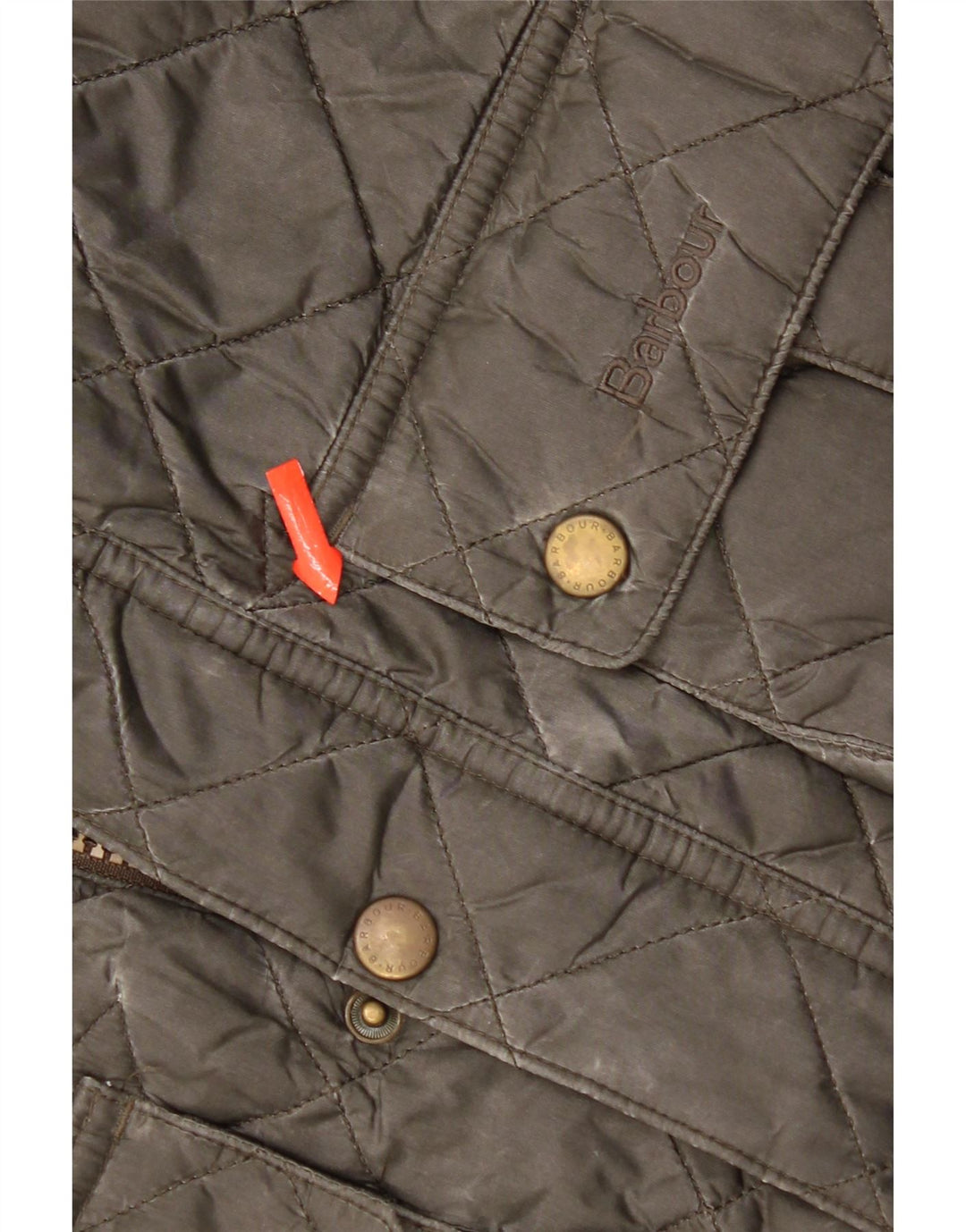 Barbour Boys Quilted Jacket 12-13 Years XL Khaki Polyamide