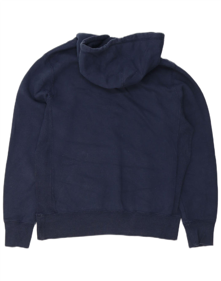 Felpa con cappuccio da uomo Nike, cotone medio blu navy