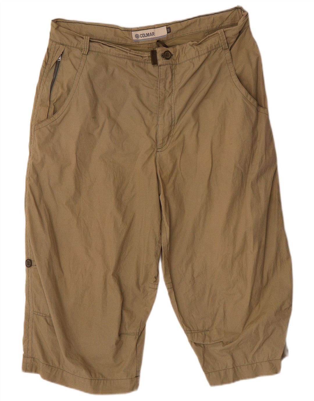 COLMAR Bermuda masculina IT 52 XL W36 algodão listrado verde