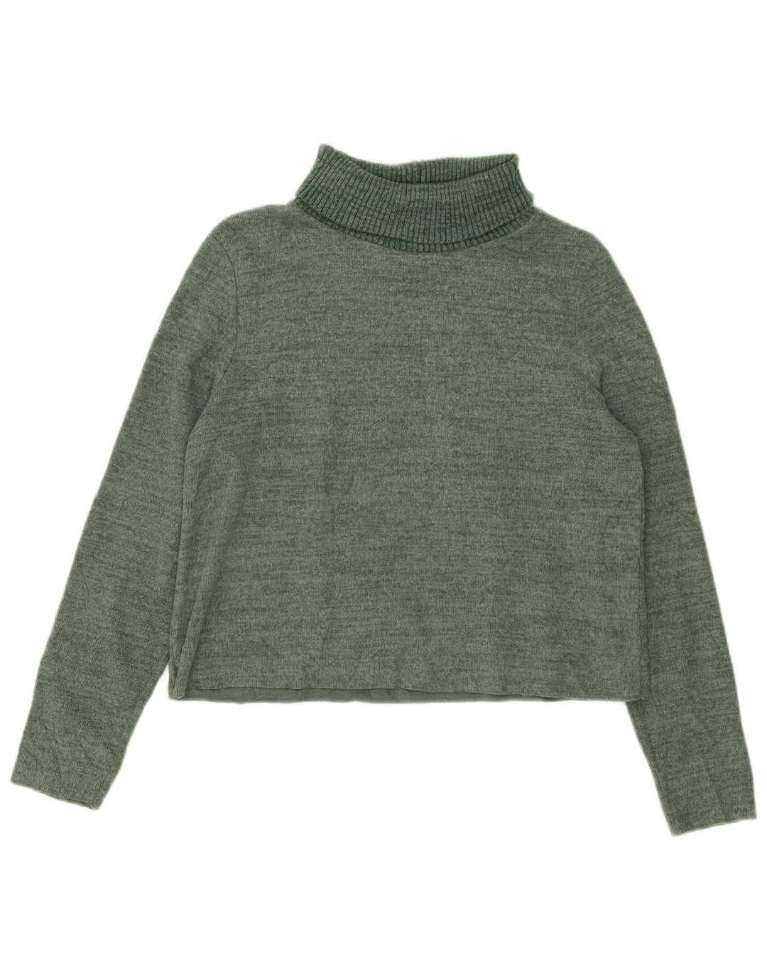 Zara Womens Roll Neck Jumper Sweater UK 16 Large Green