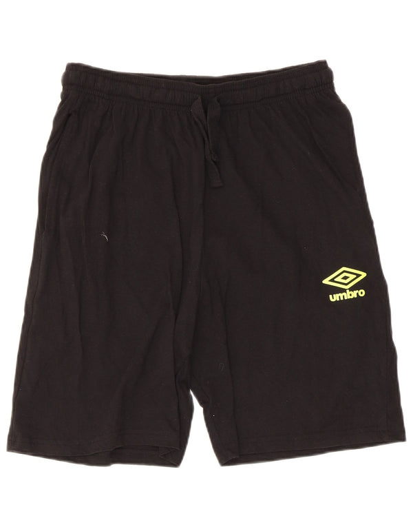Umbro Mens Graphic Regular Sport Shorts Medium Black Cotton