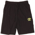 Pantaloncini sportivi regolari con grafica Umbro da uomo in cotone nero medio
