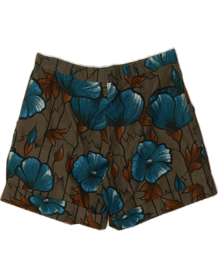 VINTAGE Womens Chino Shorts W30 Medium  Grey Floral Vintage Vintage and Second-Hand Vintage from Messina Hembry 