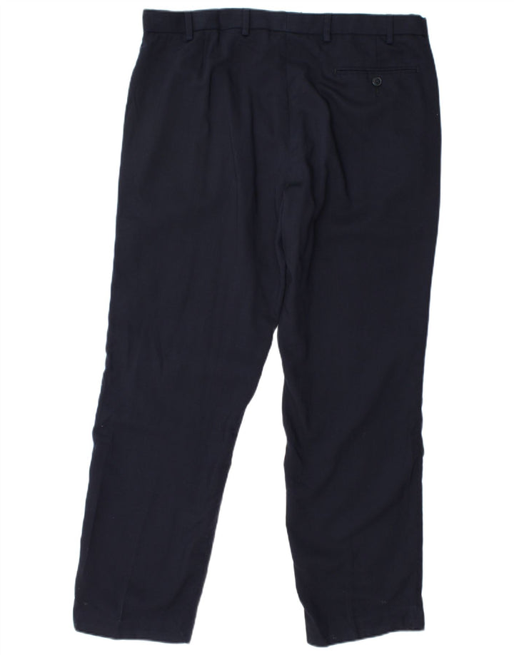 Pantaloni chino vestibilità regolare da uomo Marks & Spencer W36 L31 lana blu navy