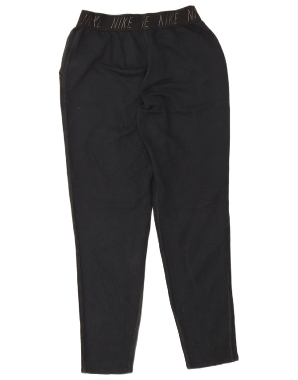 Nike Damen Dri Fit Graphic Trainingshose UK 10 Small Schwarz Polyester