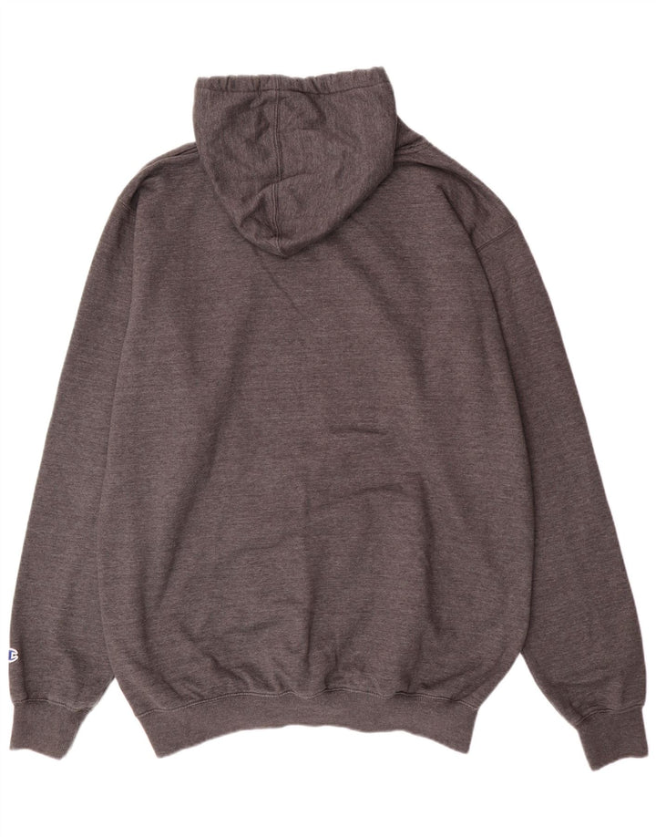 CHAMPION Suéter masculino com capuz alto 2XL algodão cinza
