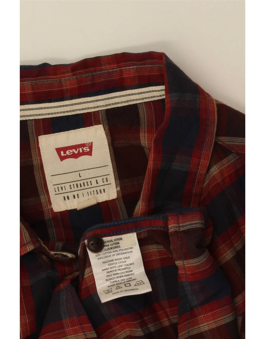 Camisa Levi's Hombre De Algodón Con Cuadros Multicolores Grandes