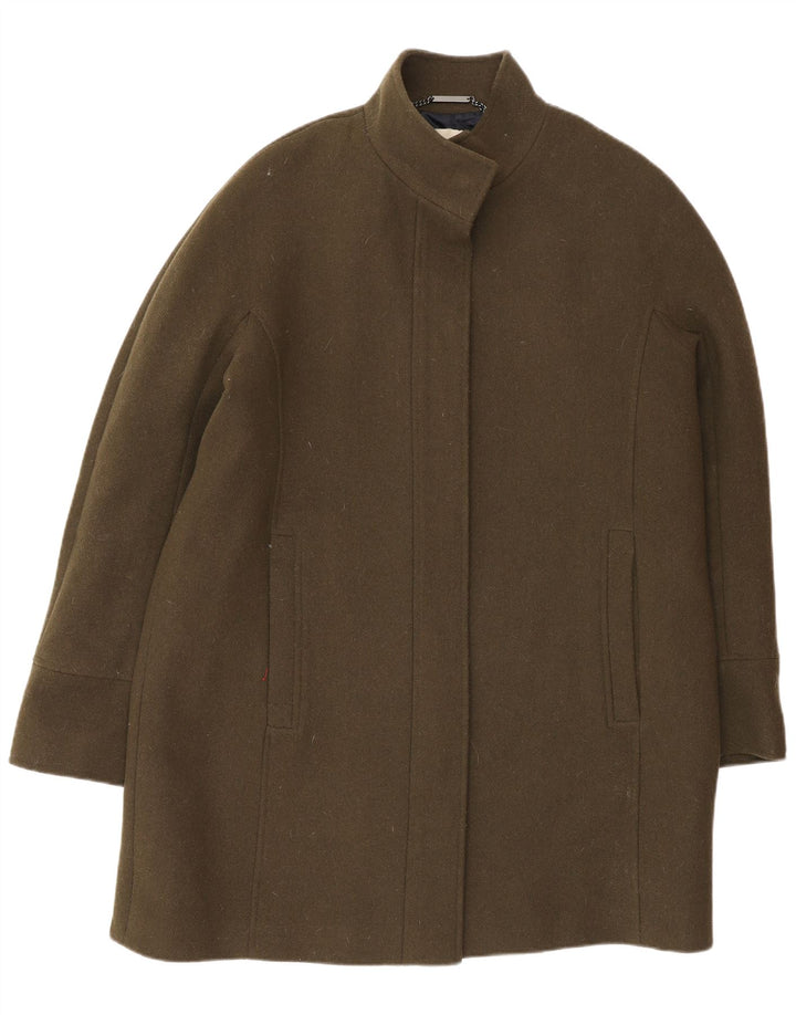 Hobbs Damenmantel UK 16 Large Khaki Wolle