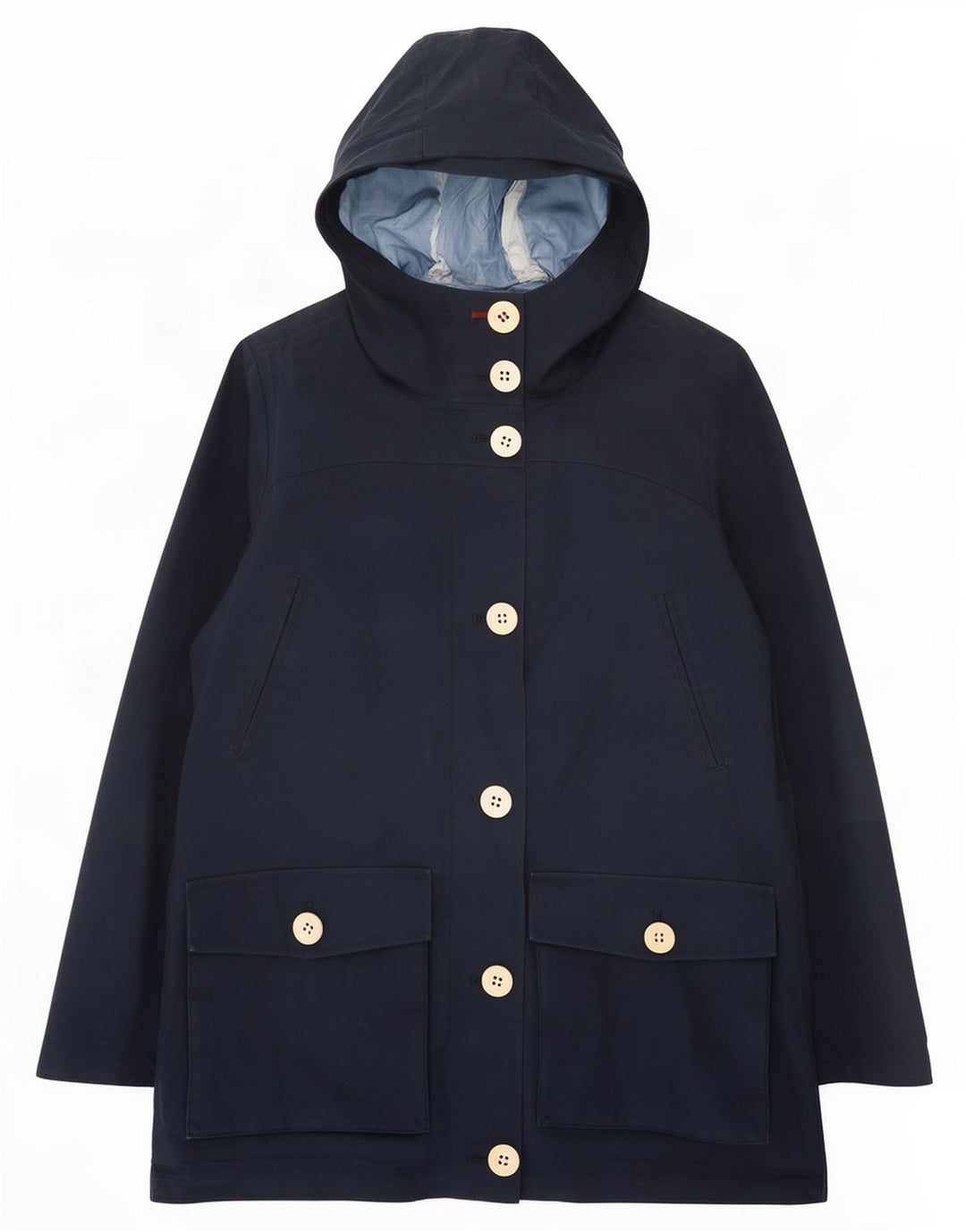Canadiens Chaqueta impermeable con capucha para mujer UK 8 Small Poliéster azul marino