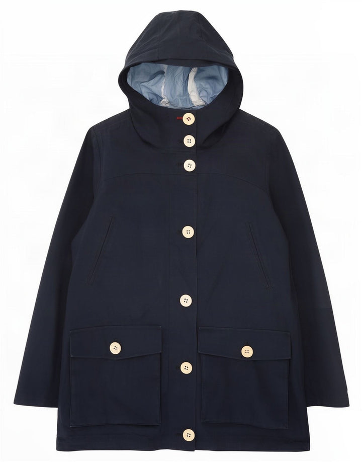 Canadiens Chaqueta impermeable con capucha para mujer UK 8 Small Poliéster azul marino