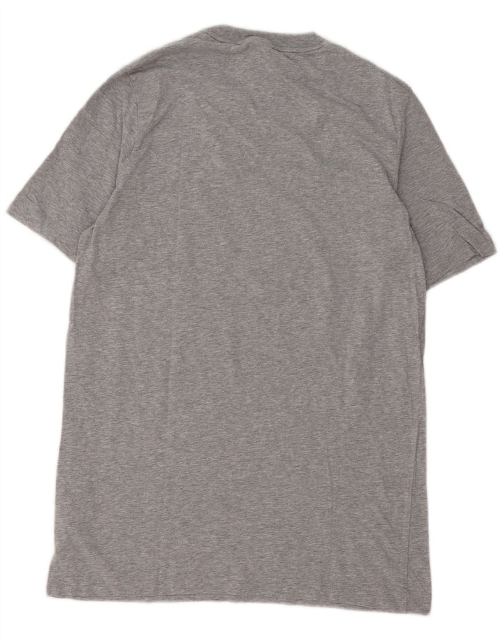 ADIDAS Mens Graphic T-Shirt Top Medium Grey Flecked Cotton