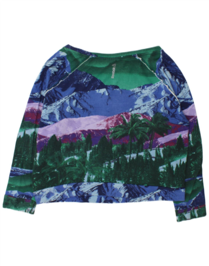 Reebok Womens Graphic Sweatshirt Jumper UK 16/18 Large Multicoloured