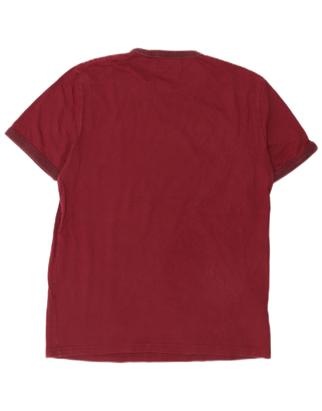 Fred Perry Herre T-Shirt Top Medium Bourgogne Bomuld