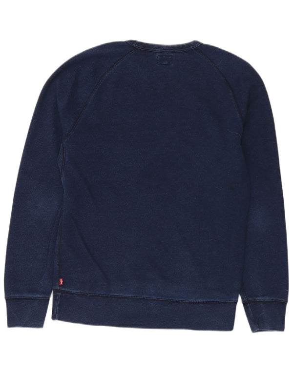 Levi's Uomo Felpa Maglione Piccolo Blu Navy Cotone