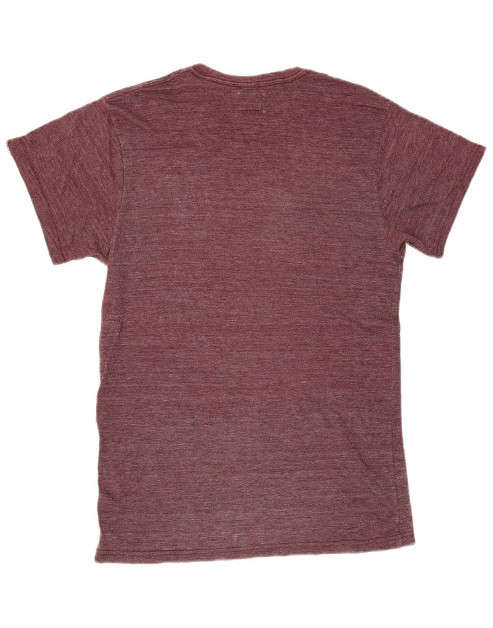 Vans Mens Graphic T-Shirt Top Small Burgundy Flecked