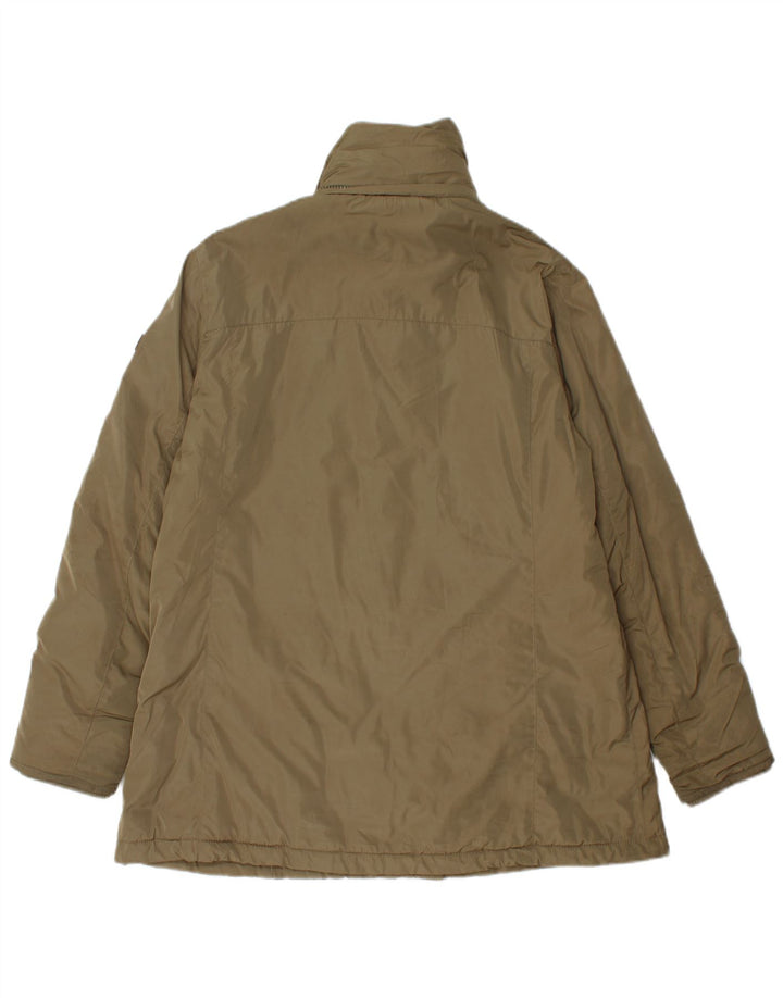 TRUSSARDI Womens Duffle Jacket UK 16 Large Khaki Polyester