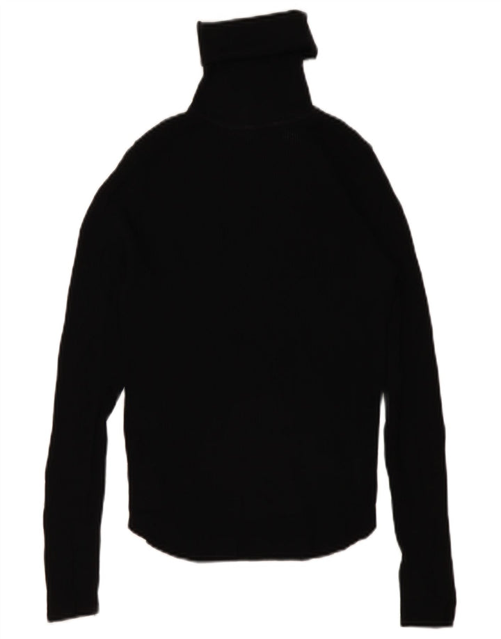 Zara Womens Roll Neck Jumper Sweater UK 8 Small Black Viscose