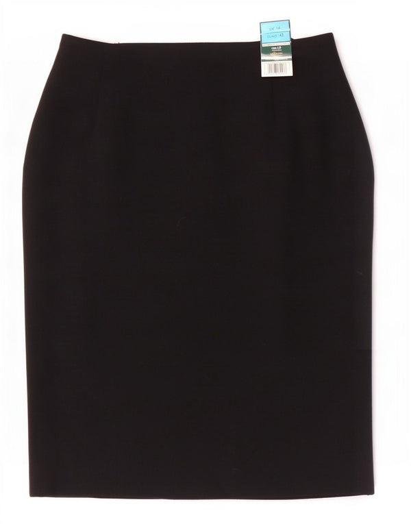 Marks & Spencer Γυναικεία Pencil Φούστα UK 14 Medium W28 Black Viscose