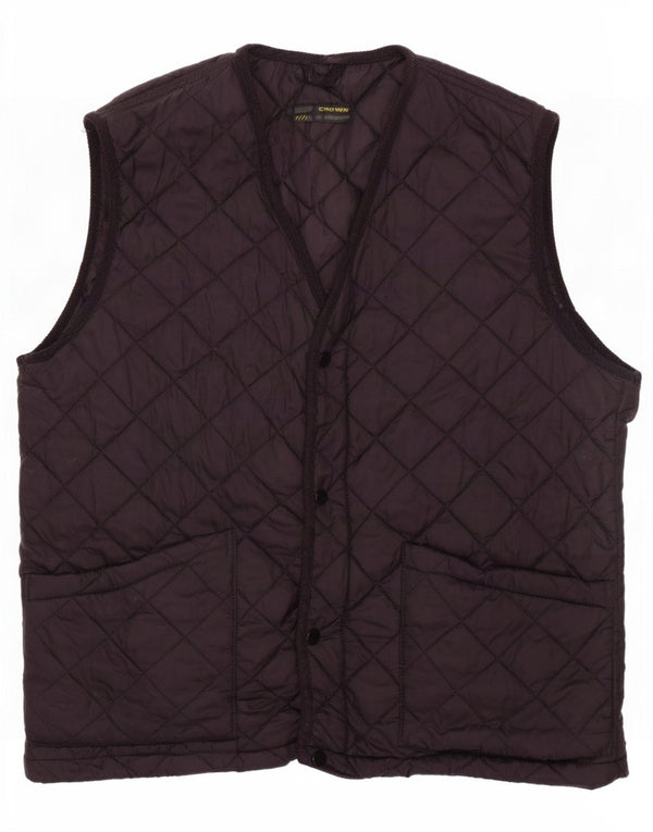 Gilet trapuntato da uomo Crown UK 42 XL nero in poliammide