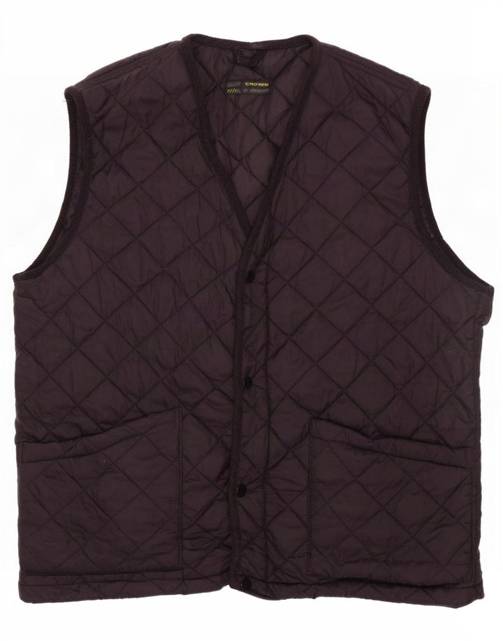 Gilet trapuntato da uomo Crown UK 42 XL nero in poliammide