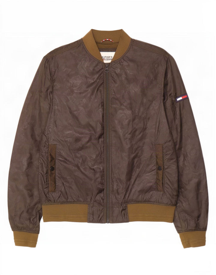 Tommy Hilfiger Herre Bomber Jacket UK 38 Medium Khaki Polyester