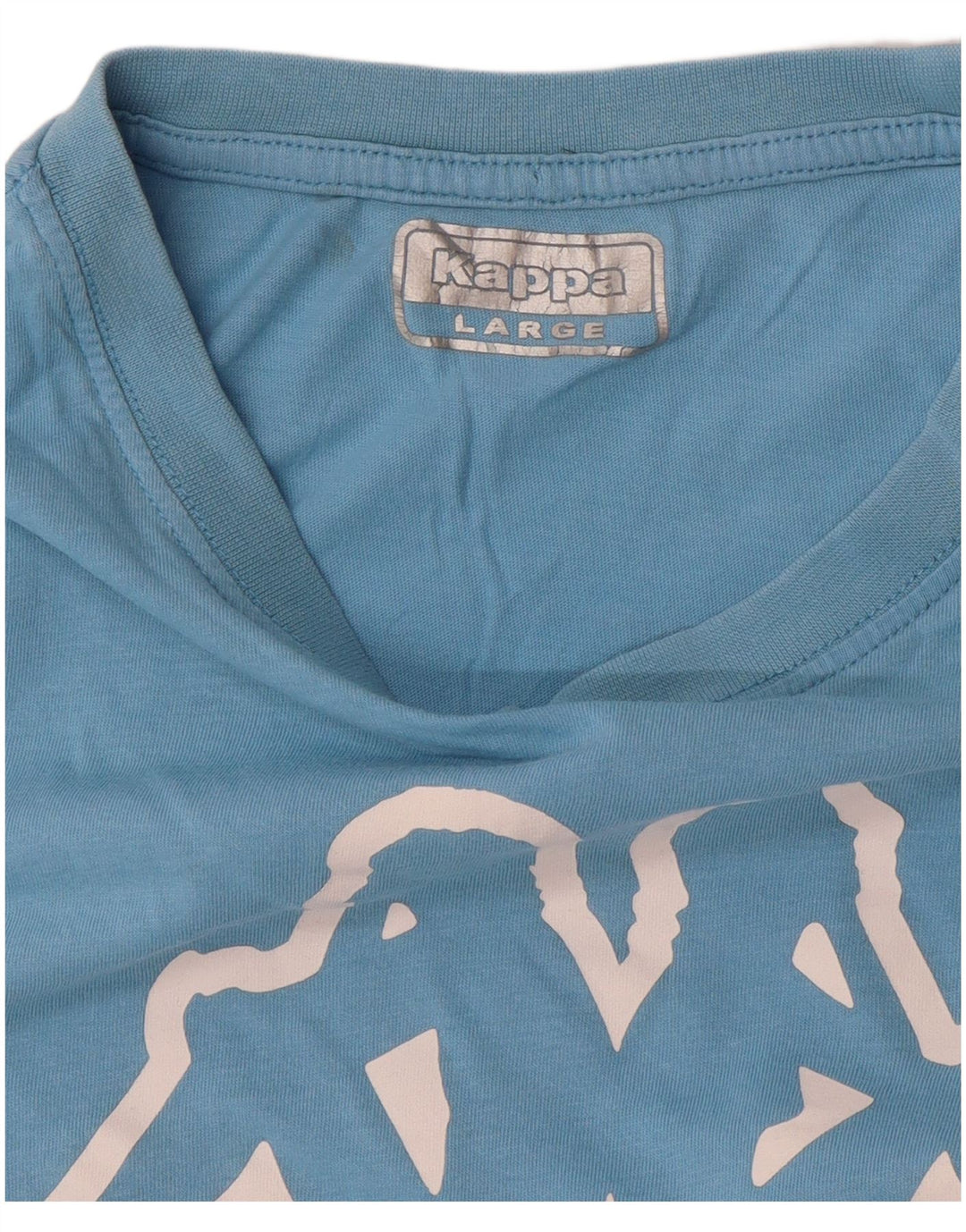 Kappa Herre Grafisk T-Shirt Top Stor Blå