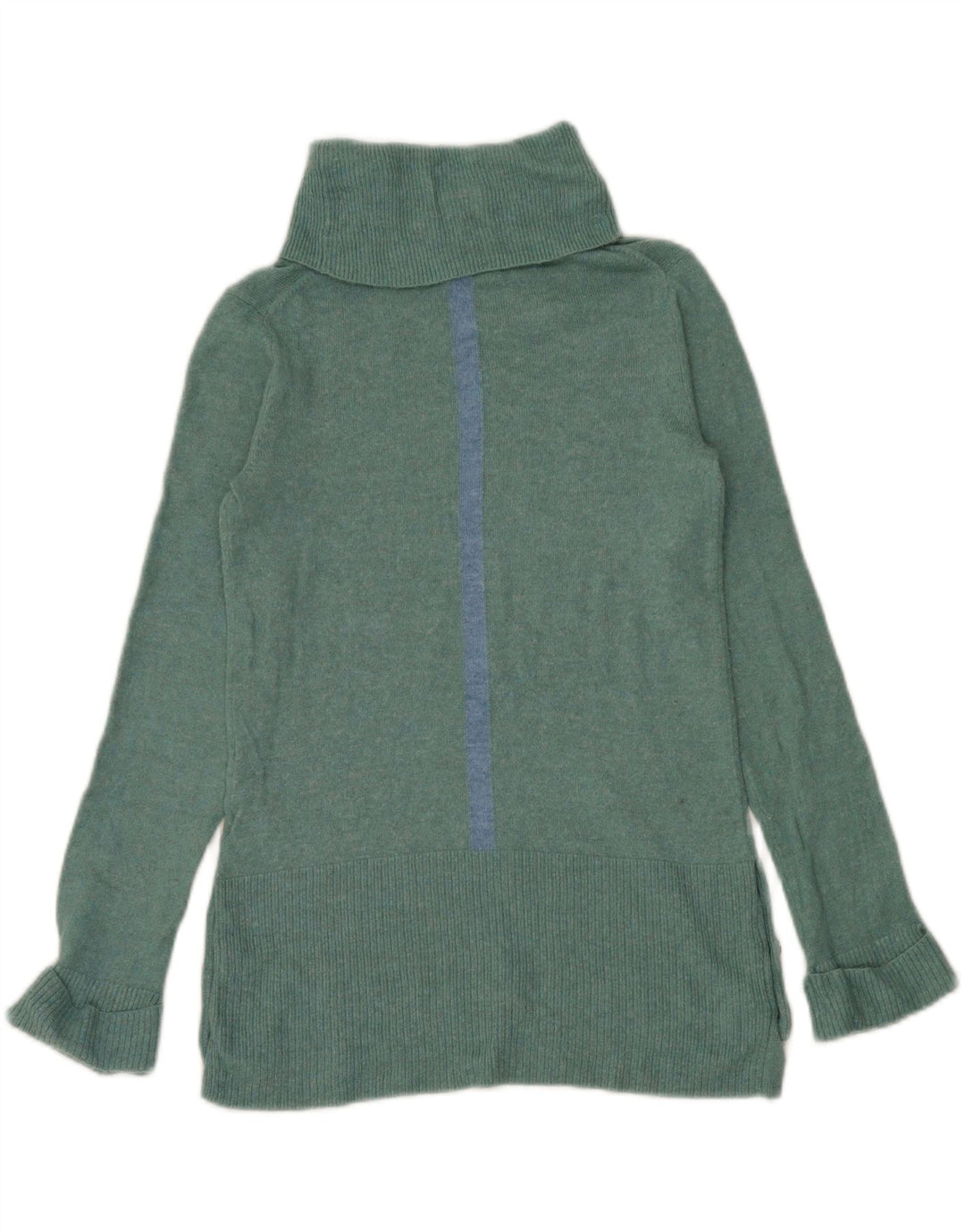 White Stuff Dame Roll Neck Jumper Sweater UK 8 Small Green Nylon