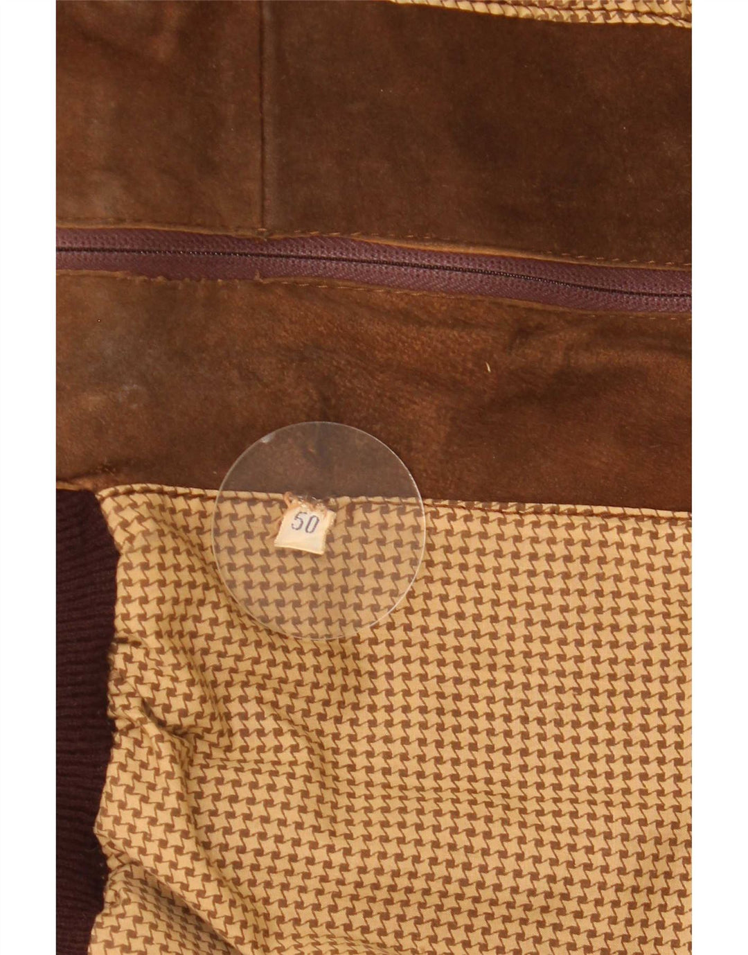 Vintage Mens Suede Bomber Jacket IT 50 Large Brown