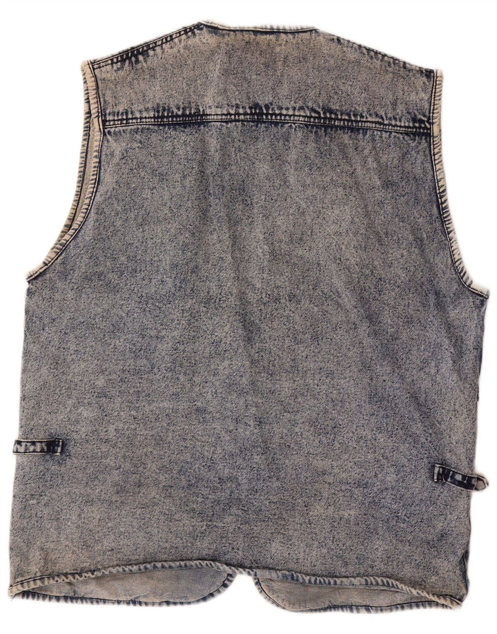 Vintage Herre Denim Gilet UK 40 Large Blue