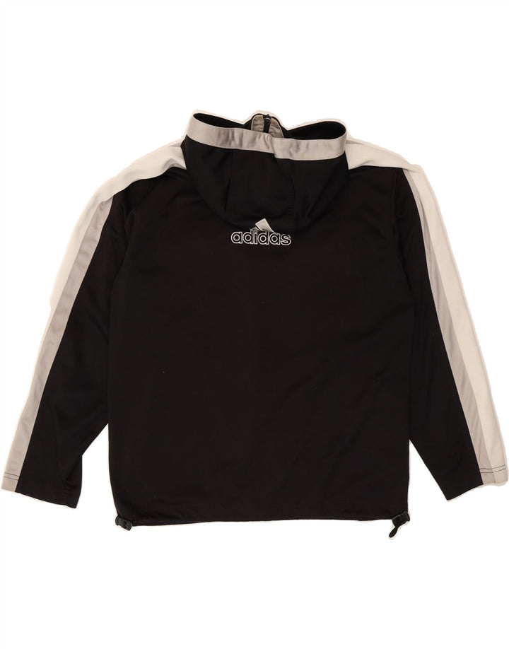 ADIDAS Boys Graphic Tracksuit Top Jacket 13-14 Years Large Black Vintage Adidas and Second-Hand Adidas from Messina Hembry 